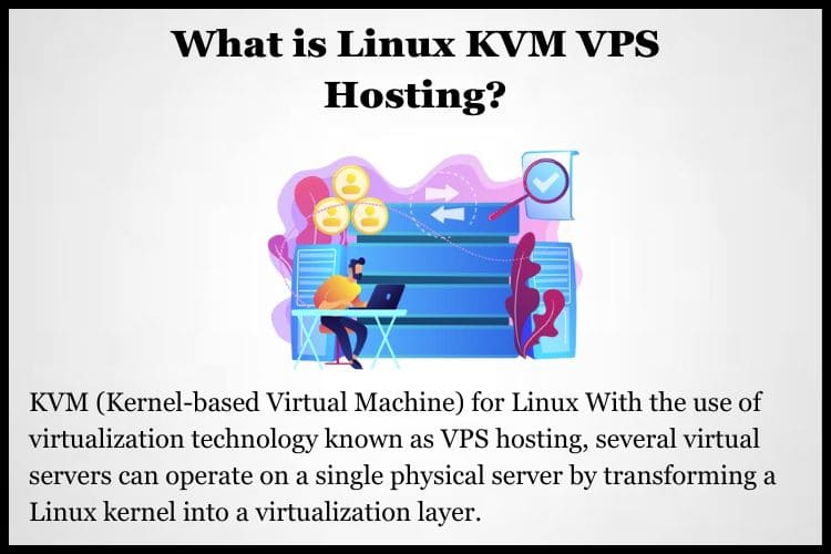 KVM (Kernel-based Virtual Machine) for Linux With the use of virtualization technology known as VPS hosting.